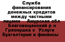 Служба финансирования денежных кредитов между частными лицами  - Амурская обл., Благовещенский р-н, Грязнушка с. Услуги » Бухгалтерия и финансы   